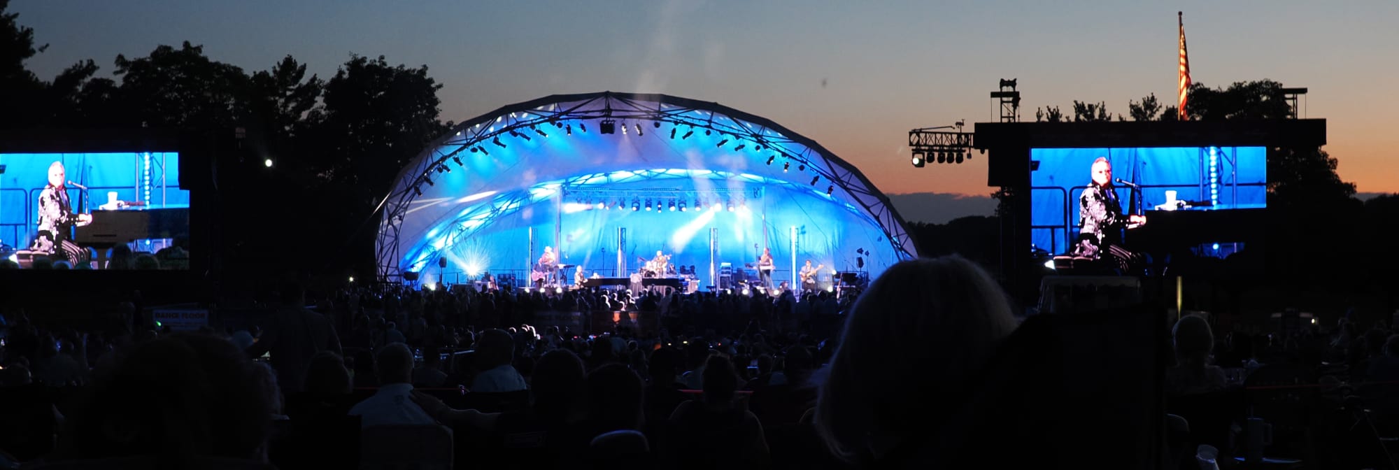 outdoor concert venue at sunset Lubbock