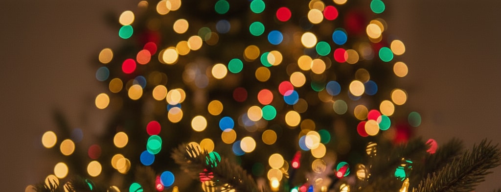 bokeh christmas lights Lubbock