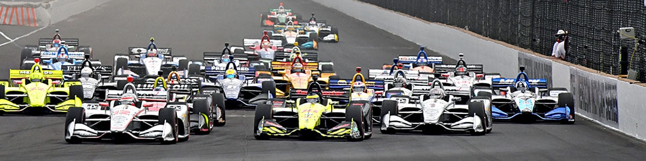 indy cars racing to through the start line Lubbock